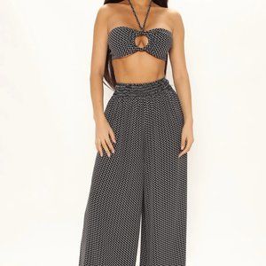 FashionNova Take Control Pant Set 33 - Black/combo
